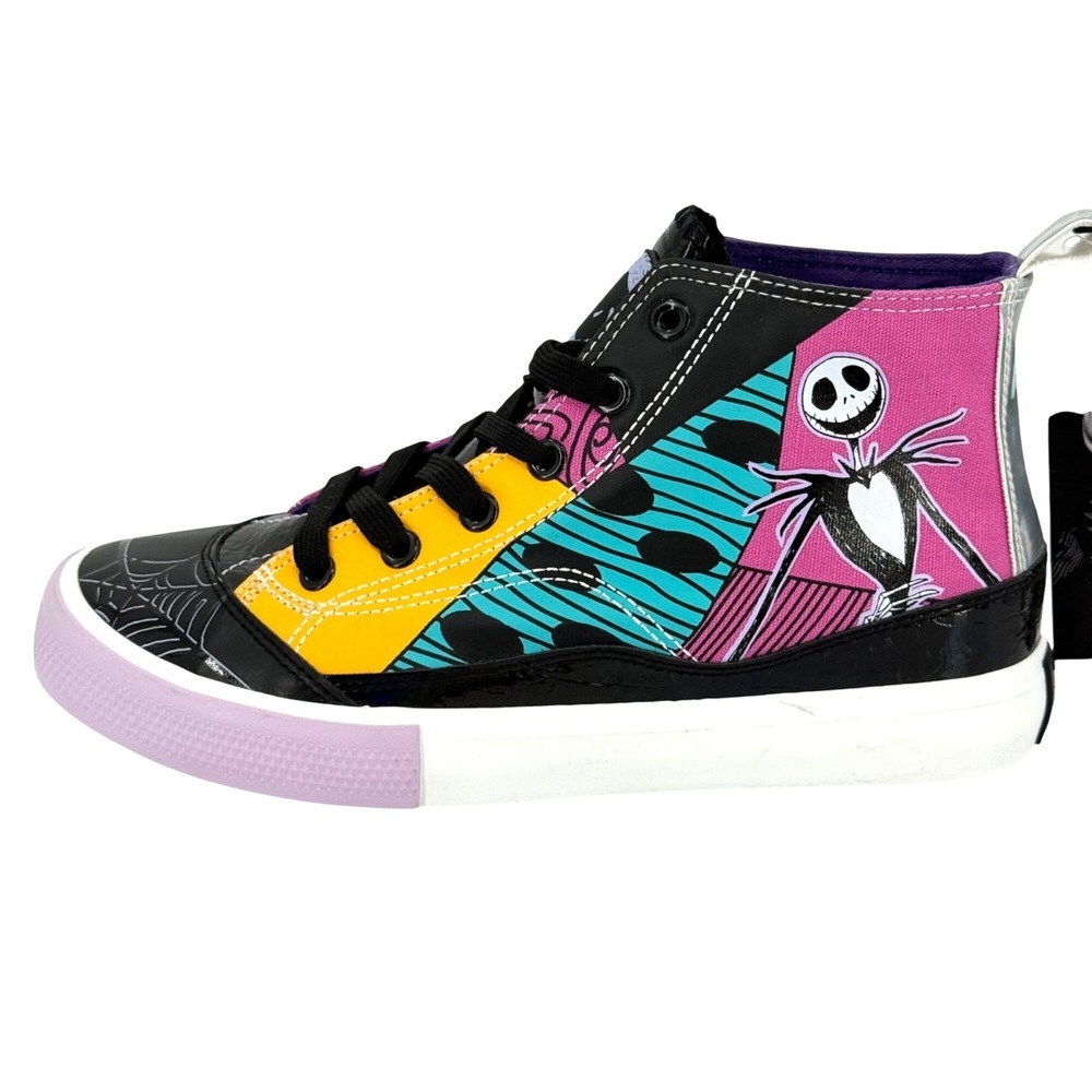 Disney The Nightmare Before Christmas Womens Black Purple High-Top Sneakers Sz 6